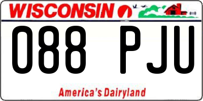 WI license plate 088PJU