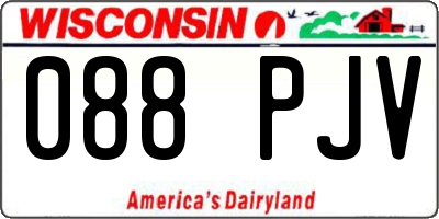WI license plate 088PJV