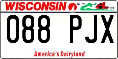 WI license plate 088PJX