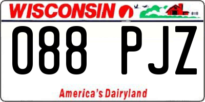 WI license plate 088PJZ