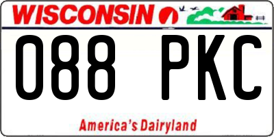WI license plate 088PKC