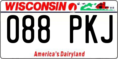 WI license plate 088PKJ