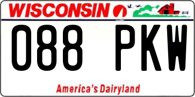 WI license plate 088PKW