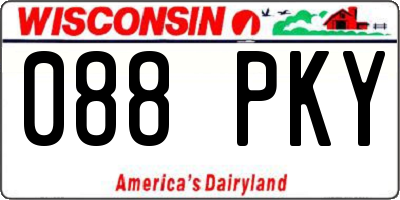 WI license plate 088PKY