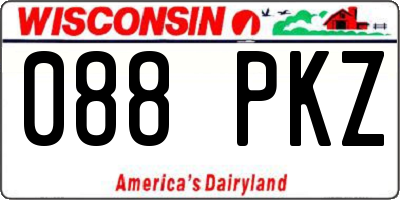 WI license plate 088PKZ