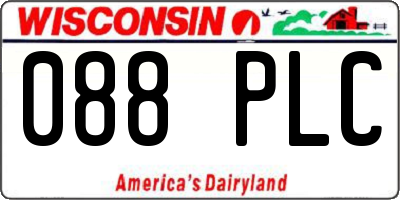 WI license plate 088PLC
