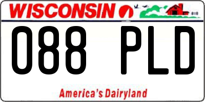 WI license plate 088PLD