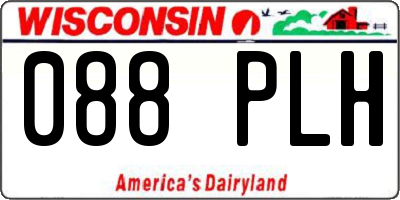 WI license plate 088PLH