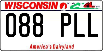 WI license plate 088PLL