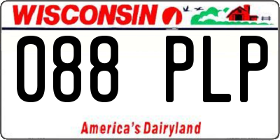 WI license plate 088PLP