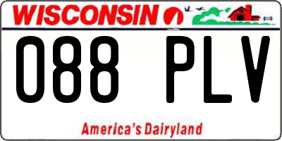 WI license plate 088PLV