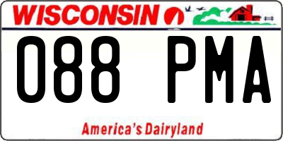 WI license plate 088PMA