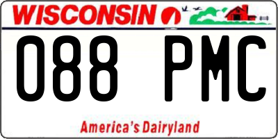 WI license plate 088PMC