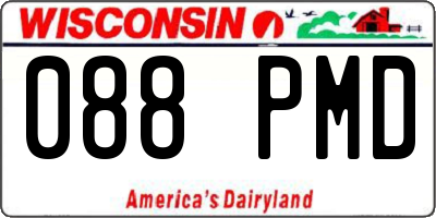 WI license plate 088PMD