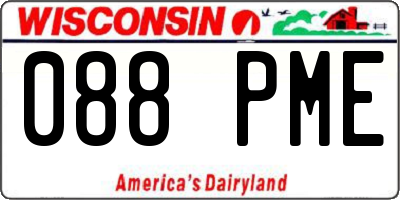 WI license plate 088PME