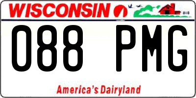WI license plate 088PMG