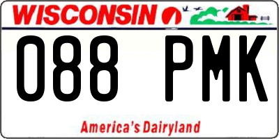 WI license plate 088PMK