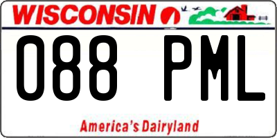 WI license plate 088PML