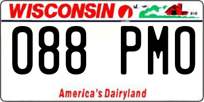 WI license plate 088PMO