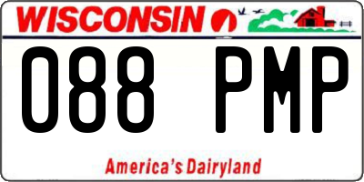 WI license plate 088PMP
