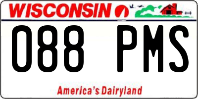 WI license plate 088PMS