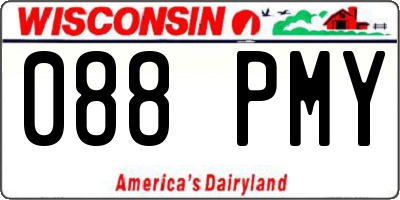 WI license plate 088PMY