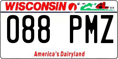WI license plate 088PMZ