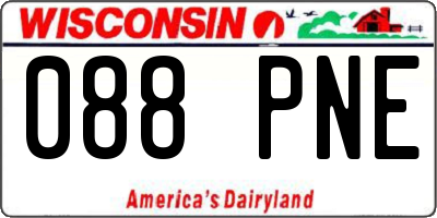 WI license plate 088PNE