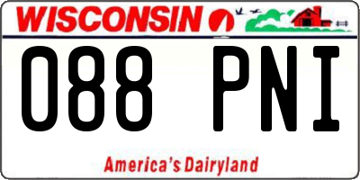 WI license plate 088PNI