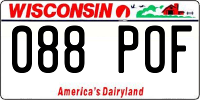 WI license plate 088POF