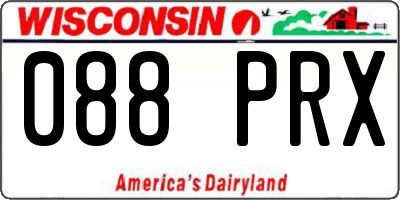 WI license plate 088PRX