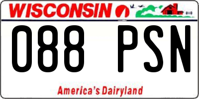 WI license plate 088PSN