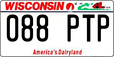 WI license plate 088PTP
