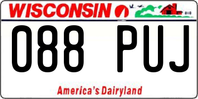 WI license plate 088PUJ