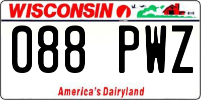 WI license plate 088PWZ
