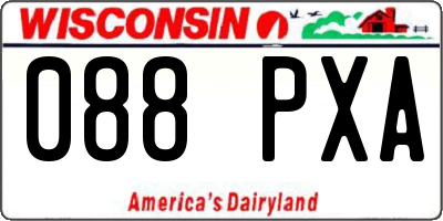 WI license plate 088PXA