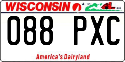 WI license plate 088PXC