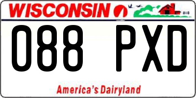 WI license plate 088PXD