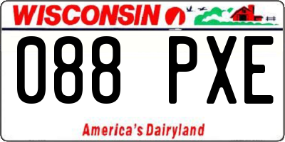 WI license plate 088PXE