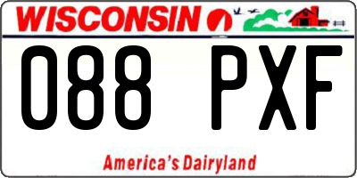 WI license plate 088PXF