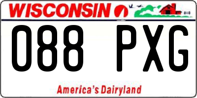 WI license plate 088PXG
