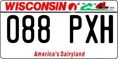 WI license plate 088PXH