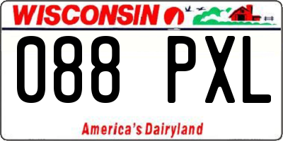 WI license plate 088PXL