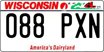 WI license plate 088PXN