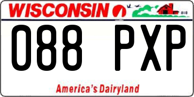 WI license plate 088PXP