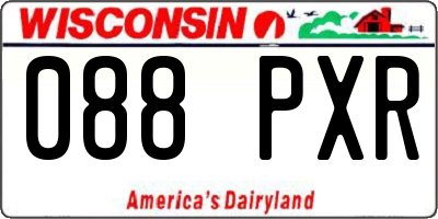 WI license plate 088PXR