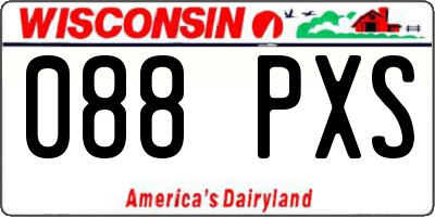 WI license plate 088PXS