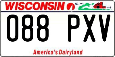 WI license plate 088PXV