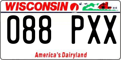 WI license plate 088PXX