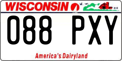 WI license plate 088PXY